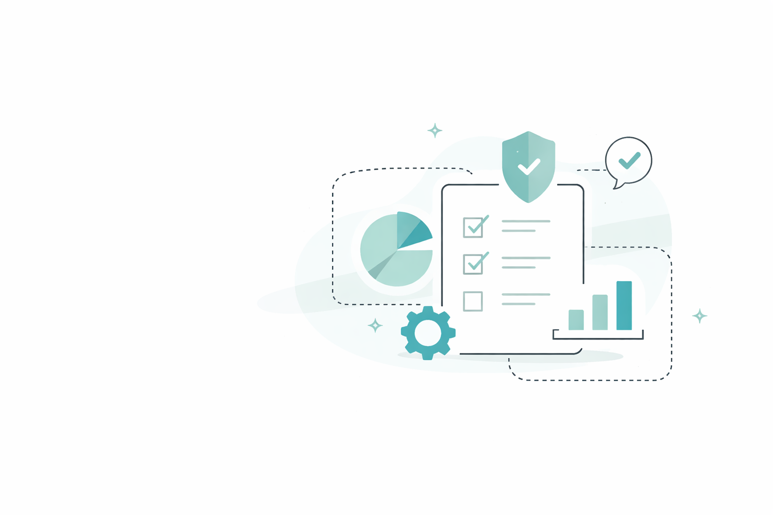 Abstract illustration representing practical compliance and information security guidance.